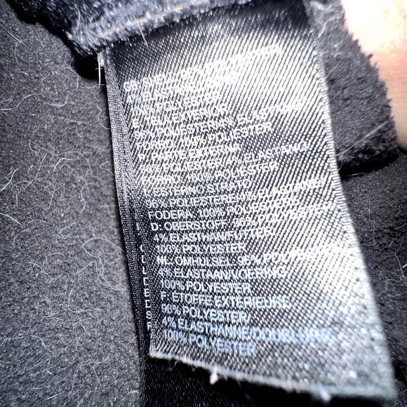 The North Face Mens Size Lg Black Softshell Full Zip Jacket Wind Water Resistant - Picture 9 of 9